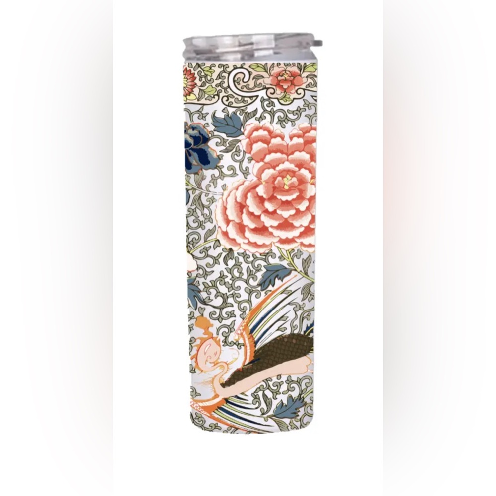 Retro Flowers and Divine Birds Semi handmade gift 20oz stainless  bottle